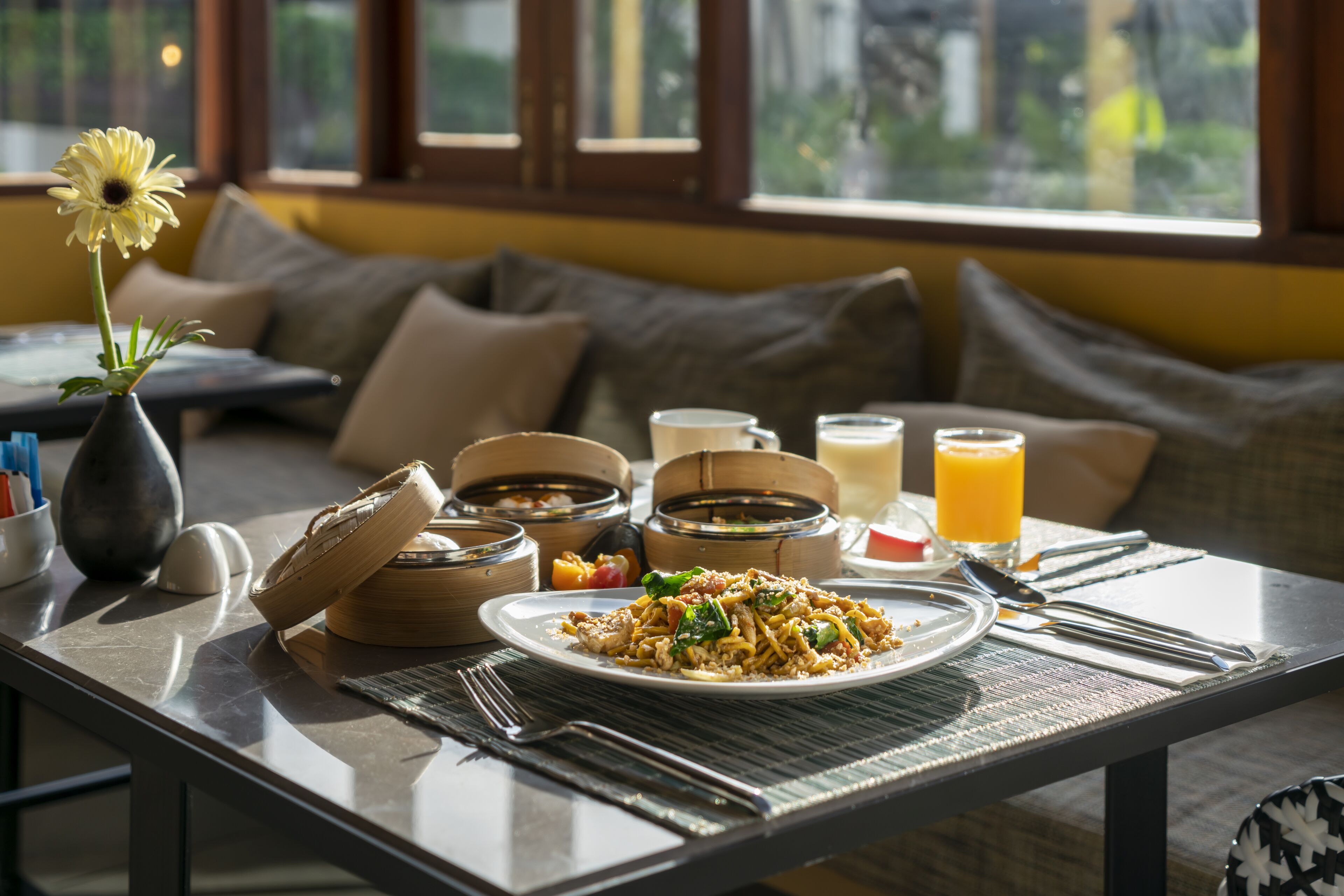 daily buffet breakfast (thb 706.20 per person)