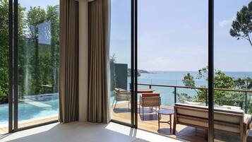 Villa, 1 slaapkamer, uitzicht op zee (24 hrs. butler service) | Een minibar, een kluis op de kamer, individueel gedecoreerd