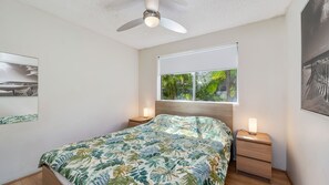 2 habitaciones, tabla de planchar con plancha y ropa de cama 