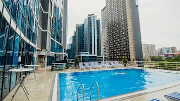 Indoor pool, seasonal outdoor pool, sun loungers