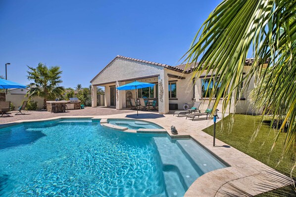 A heated pool