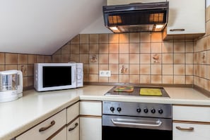 KĂŒhlschrank, Mikrowelle, Ofen, Herdplatte