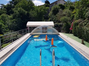 Outdoor pool, a heated pool - Villa Ella Opatija, Croatia with heated swimming pool and huge garden (Pobri)