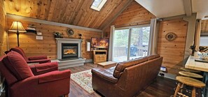 TV, fireplace, DVD player