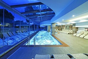 Indoor pool, outdoor pool, open 9:30 AM to 6:30 PM, pool umbrellas - Maia Luxury Beach Hotel & Spa (Kusadasi)