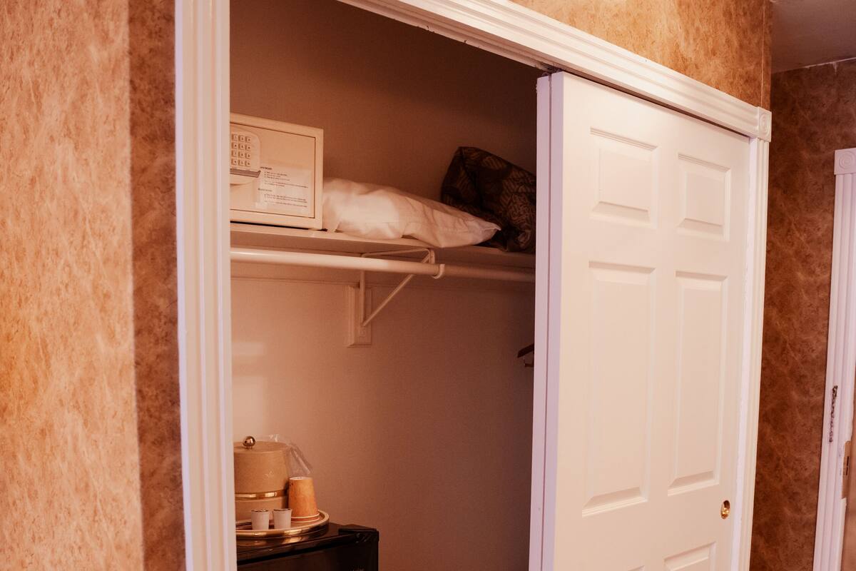 Desk, blackout curtains, iron/ironing board, free WiFi