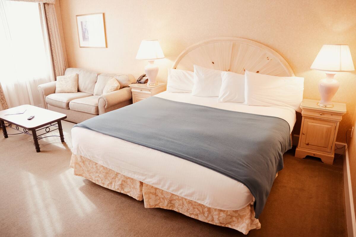 Desk, blackout curtains, iron/ironing board, free WiFi