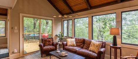 スマートテレビ、暖炉、DVD プレーヤー、ステレオ