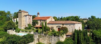 Luxury apartment in a renovated Chateau with a view of the Pyrenees.