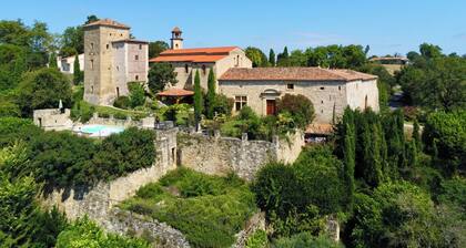 Luxury apartment in a renovated Chateau with a view of the Pyrenees.
