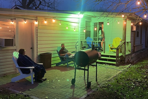 enjoy the back porch, play games, grill or just relax