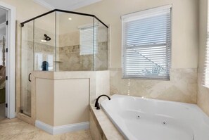 Bathtub, jetted tub, hair dryer, bidet