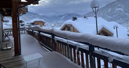 Magnificent views of the Chantemerle ski area from this brand new luxury chalet!