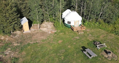 Escape to Nature: Cozy Yurt on a Heritage Farm with Trails, Pond, & Sauna