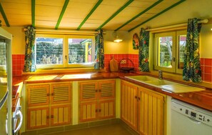 Fridge, microwave, stovetop, dishwasher
