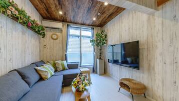 60-inch LED TV with cable channels, TV