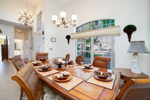 House (5 Bedrooms) | Dining - Lovely Lake Front Pool Home With CDC Cleaning Standards, Game Room #5hl252 (Davenport)