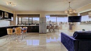 Comfort Villa | Living area - Villa Mirsini - Stone Villa Close to the Beach (Apokoronas)