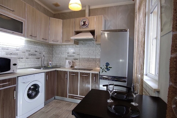 Panoramic-Studio (37) | Eigene Küche | Kühlschrank, Mikrowelle, Herdplatte, Wasserkocher mit Kaffee-/Teezubehör