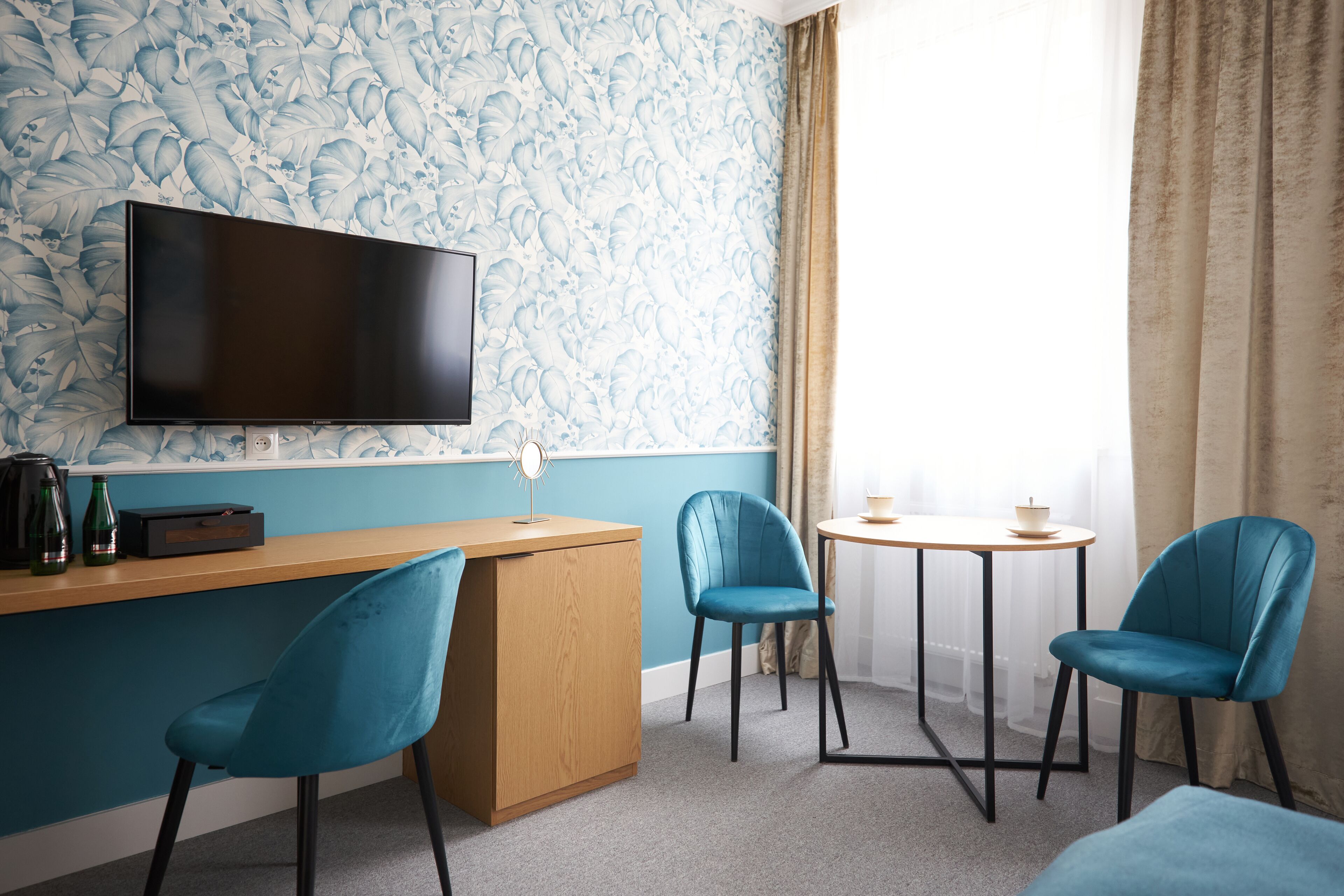 standard room | living area | 40-inch smart tv with cable channels, tv