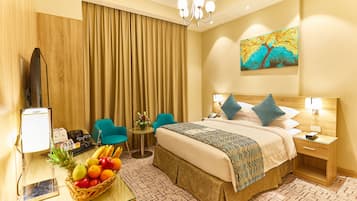 Premium bedding, down duvets, in-room safe, individually decorated