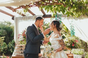 Outdoor wedding area