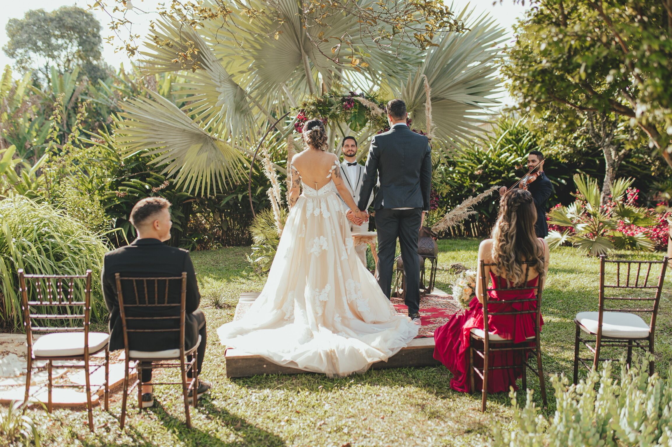 Área externa para casamento