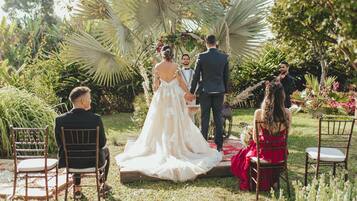 Área externa para casamento