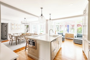 Fridge, microwave, oven, stovetop - Updated 5 Bedroom, 3.5 Bathroom, Walk to Dock Square & 3/4 mile to Goochs Beach! (Kennebunk)