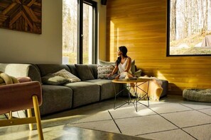 TV, fireplace, table football, offices