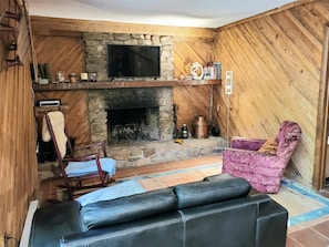 Flat-screen TV, fireplace, DVD player - Mountain_hideaway (Luray)