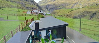 The house is in Saksun, which is north of Strømø. 
