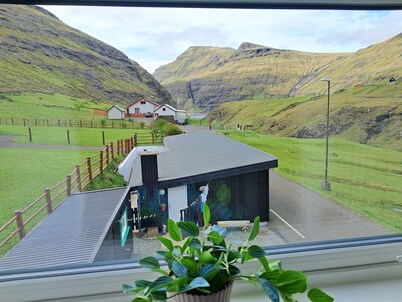 The house is in Saksun, which is north of Strømø. 
