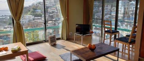 Villa Poseidon, Non Smoking | Living room | Fireplace