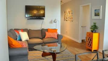 Télévision, lecteur de DVD, livres