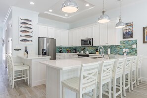 Fridge, microwave, oven, stovetop - Large Beach Retreat w/ Private Pool & Hot Tub! Dog Friendly! (South Padre Island)