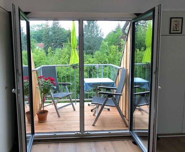 Apartment, 2 Schlafzimmer, Balkon, Gartenblick | Balkon