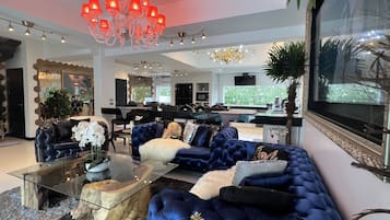 Exclusive Villa, Multiple Bedrooms, Private Pool, Pool View | Living area | Flat-screen TV, DVD player