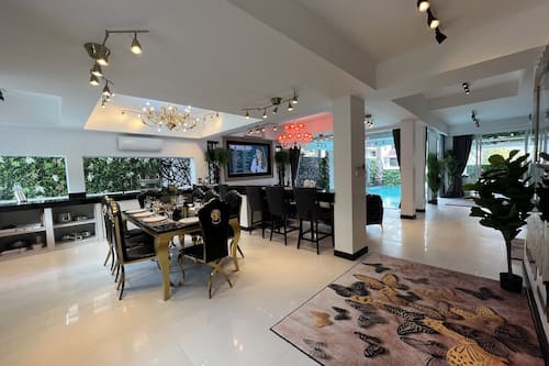 Exclusive Villa, Multiple Bedrooms, Private Pool, Pool View | Private kitchen | Fridge, microwave, oven, stovetop
