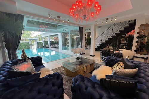 Exclusive Villa, Multiple Bedrooms, Private Pool, Pool View | Living room | Flat-screen TV, DVD player