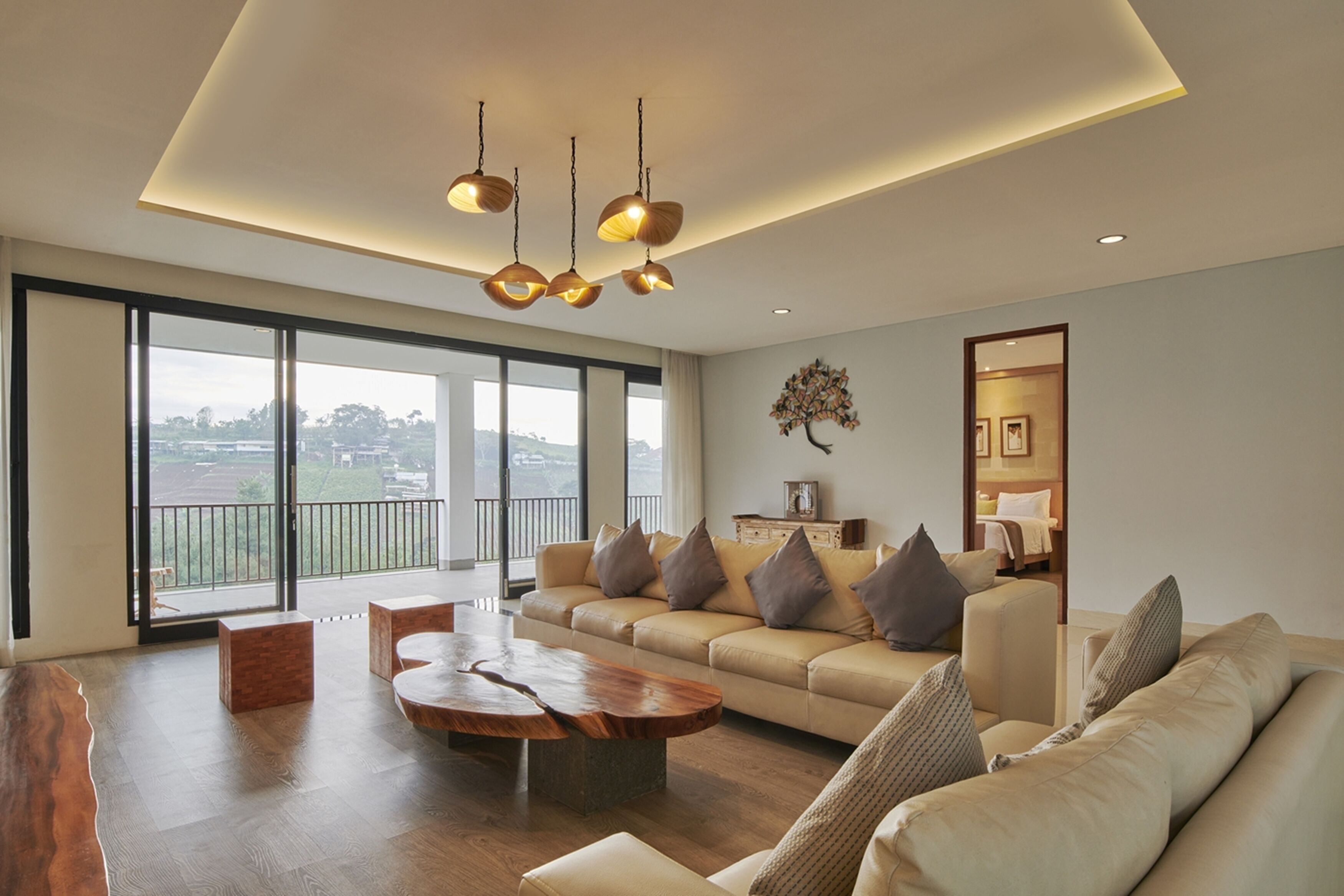 Family Villa | Living area | 32-inch LCD TV with satellite channels, TV, DVD player