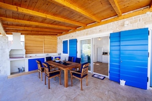 Deluxe House, 2 Bedrooms, Sea View, Beachfront | Terrace/patio - Dalmatian Pearls (Pasman)