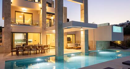 Two private pools, walking distance to Agia Marina and the beach!