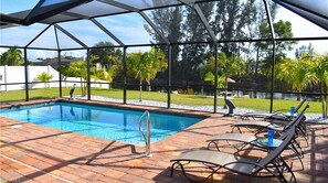 Outdoor pool, a heated pool