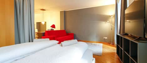 Appartement Exclusif, 1 chambre (incl. cleaning fee and city tax) | 1 chambre, draps en coton égyptien, literie de qualité supérieure