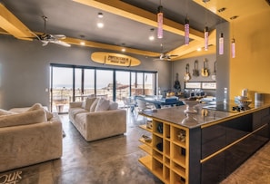 Presidential-Penthouse, 4 Schlafzimmer, Meerblick | Wohnzimmer