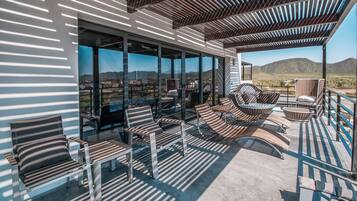 Penthouse presidencial, 4 habitaciones, vista al océano | Terraza o patio