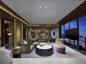 Suite presidencial, 1 cama King size | Ropa de cama de alta calidad, edredón y minibar 