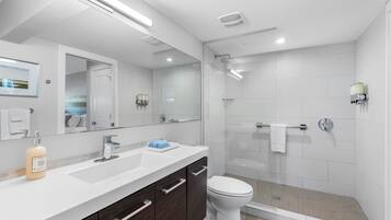 Hair dryer, towels