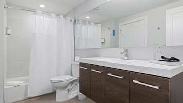 Hair dryer, towels